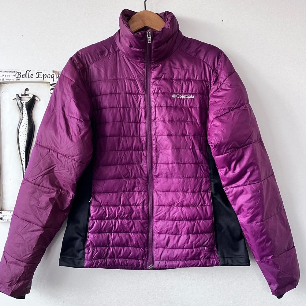 Columbia Women's Powder Pillow Hybrid Puffer Purple Jacket Size M